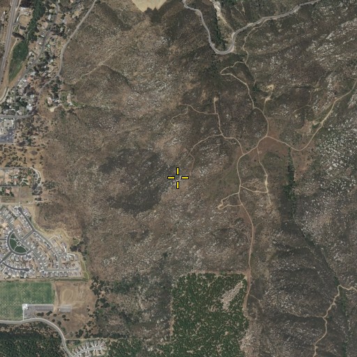 Aerial/Satellite Image of Devils Anvil Peak, CA