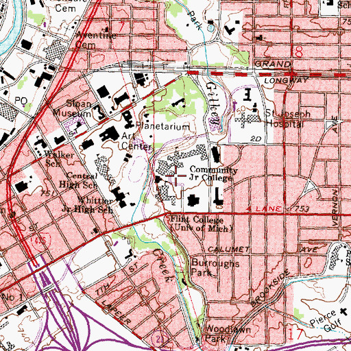 Topographic Map of Durham Natatorium, MI
