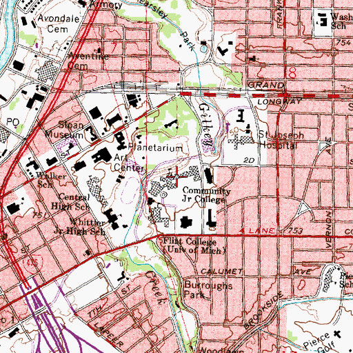 Topographic Map of Curtice-Mott Complex, MI