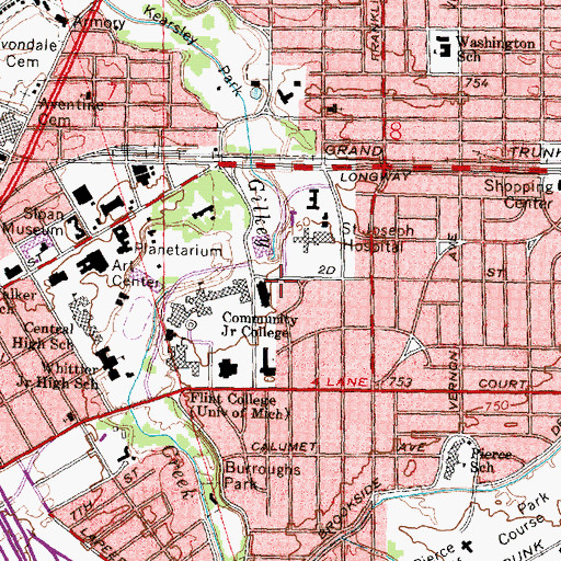 Topographic Map of Presidential Conference Center, MI