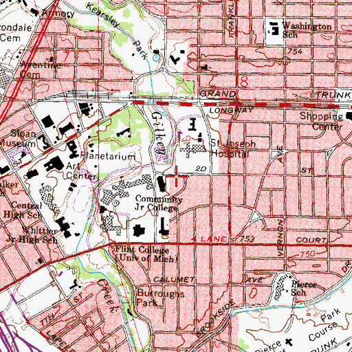 Topographic Map of Presidential Residence, MI