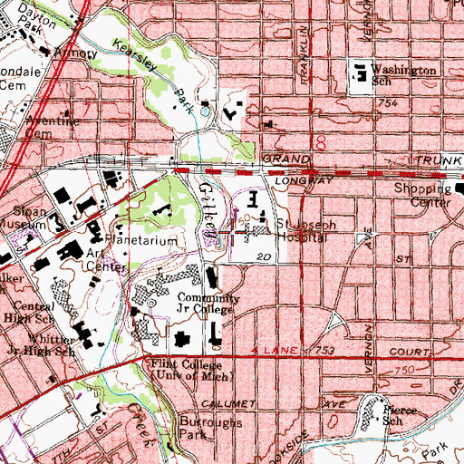 Topographic Map of Regional Technology Center, MI