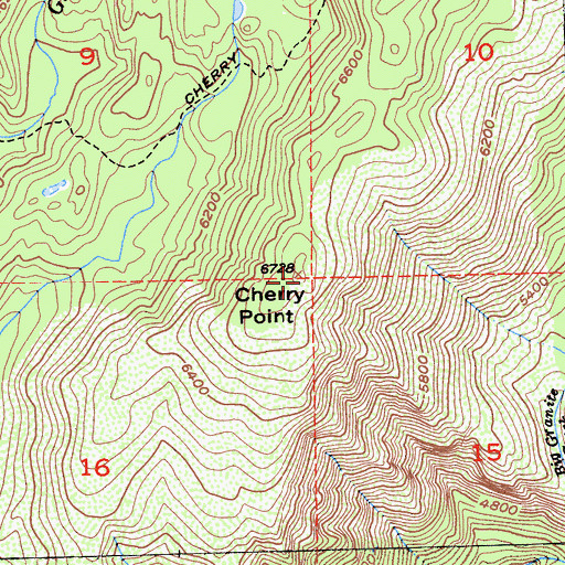 Topographic Map of Cherry Point, CA