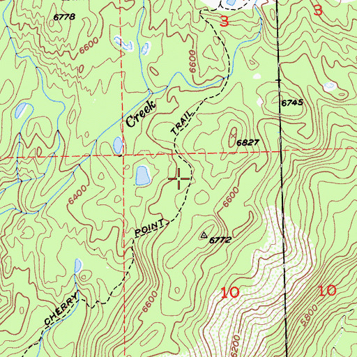 Topographic Map of Cherry Point Trail, CA