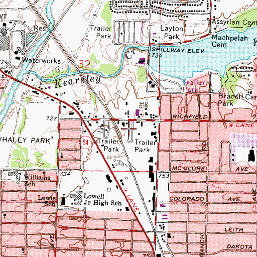 Topographic Map of Richfield Mobile Home Park, MI