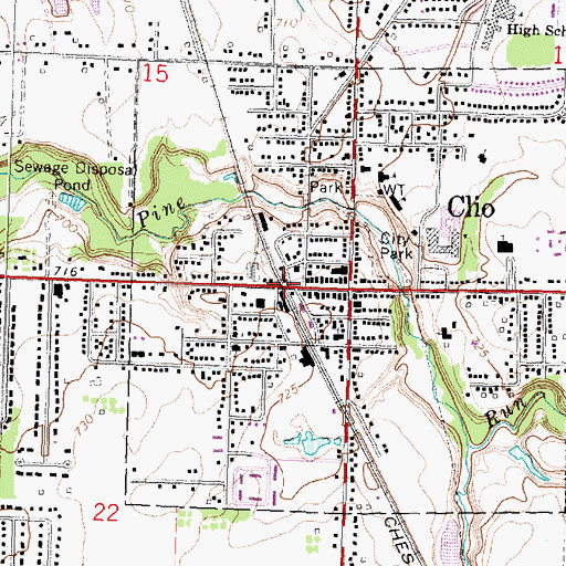 Topographic Map of Clio Depot Historical Marker, MI