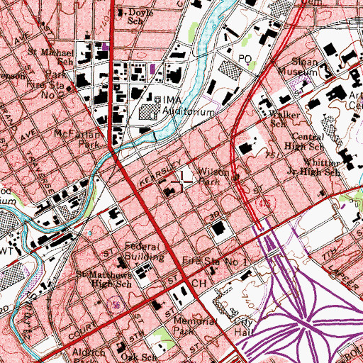 Topographic Map of Henry Howland Crapo Historical Marker, MI