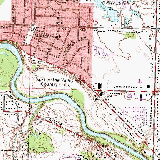 Topographic Map of Harrison Homestead Historical Marker, MI