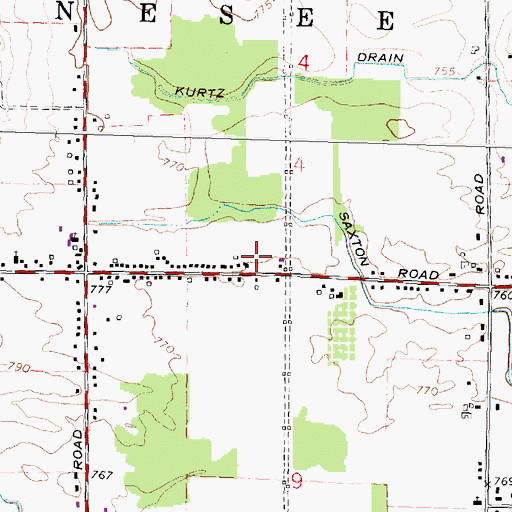 Topographic Map of Voiture 1116 40 et 8 Historical Marker, MI