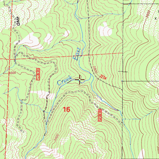 Topographic Map of Chicago Creek, CA