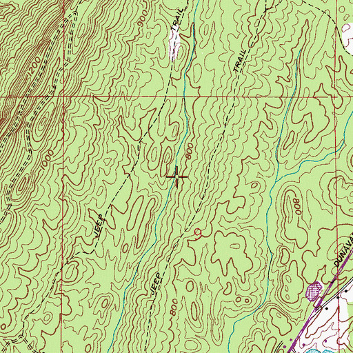 Topographic Map of Highland Lakes Census Designated Place, AL