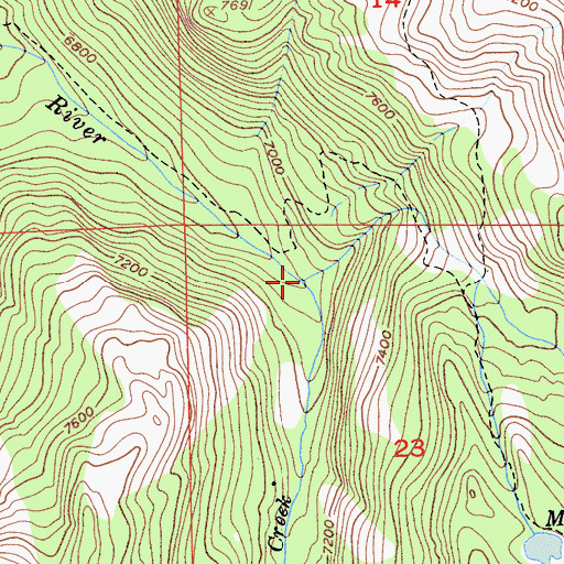 Topographic Map of Chief Creek, CA