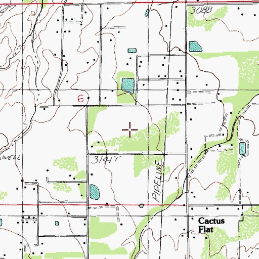 Topographic Map of Cactus Flats Census Designated Place, AZ