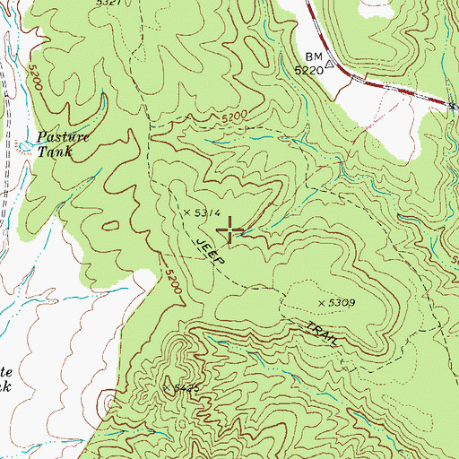 Topographic Map of Cedar Creek Census Designated Place, AZ