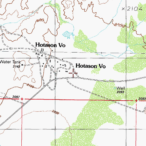 Topographic Map of Charco Census Designated Place, AZ