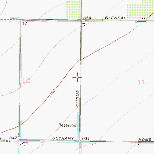 Topographic Map of Citrus Park Census Designated Place, AZ