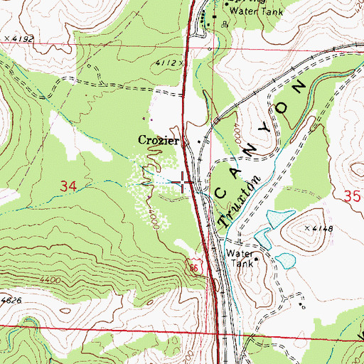 Topographic Map of Crozier Census Designated Place, AZ