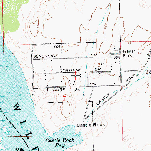 Topographic Map of Crystal Beach Census Designated Place, AZ