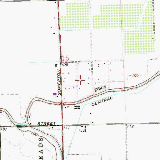 Topographic Map of Drysdale Census Designated Place, AZ