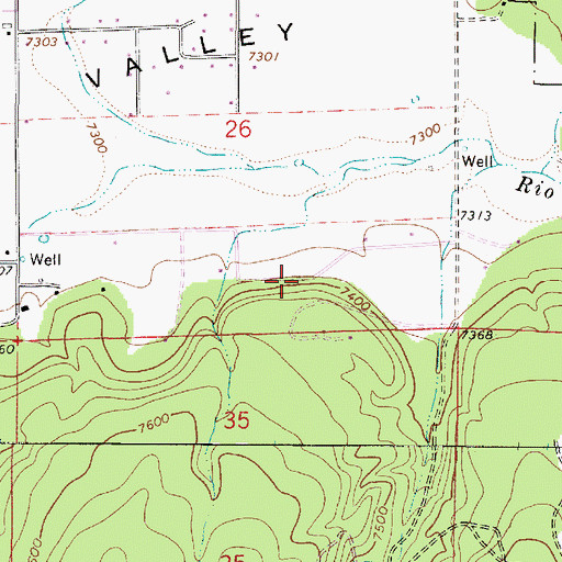 Topographic Map of Fort Valley Census Designated Place, AZ