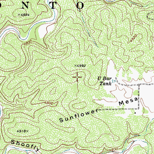 Topographic Map of Freedom Acres Census Designated Place, AZ