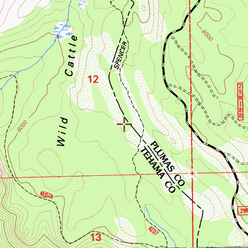 Topographic Map of Childs Meadows Trail, CA