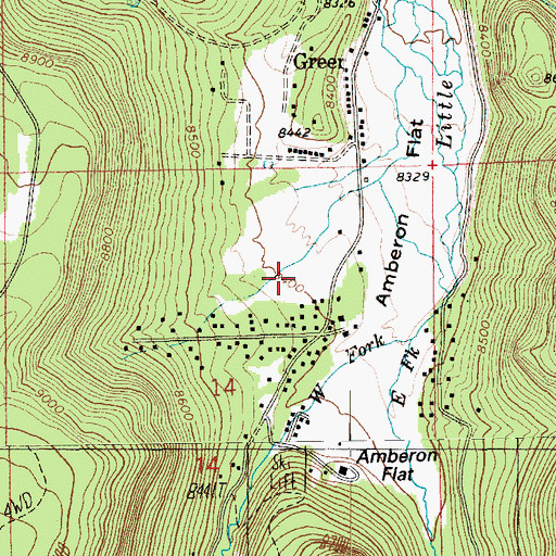 Topographic Map of Greer Census Designated Place, AZ