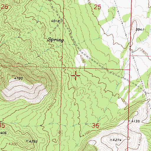 Topographic Map of Hackberry Census Designated Place, AZ
