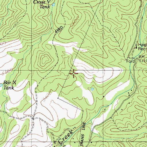Topographic Map of Haigler Creek Census Designated Place, AZ