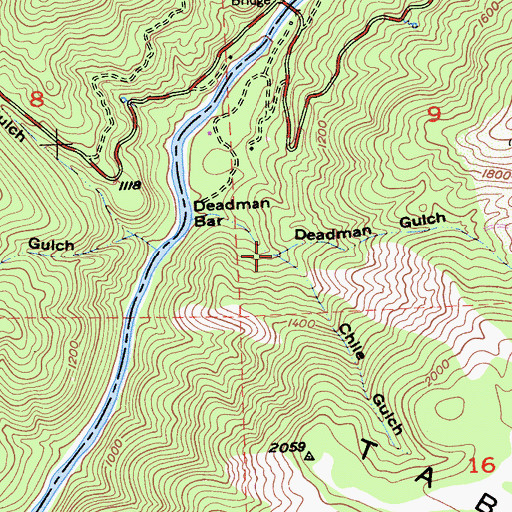Topographic Map of Chile Gulch, CA