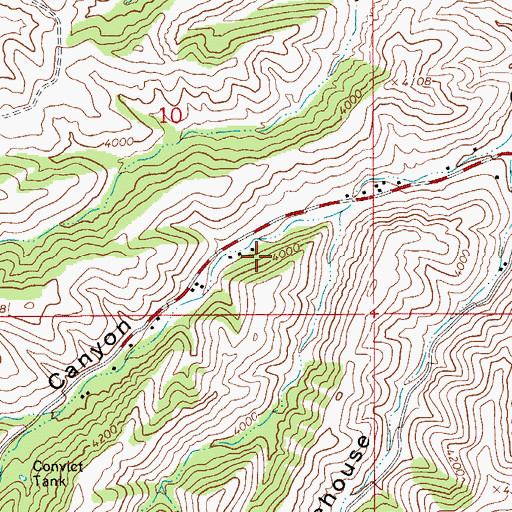 Topographic Map of Icehouse Canyon Census Designated Place, AZ