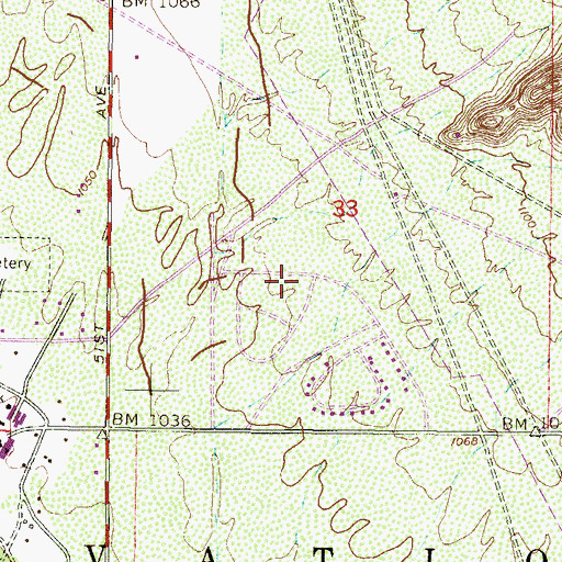 Topographic Map of Komatke Census Designated Place, AZ