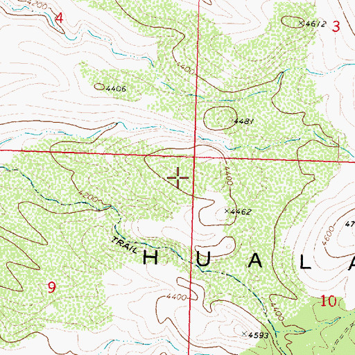 Topographic Map of Lazy Y U Census Designated Place, AZ