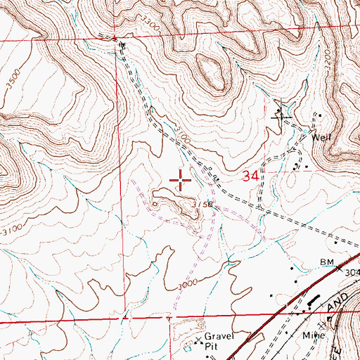 Topographic Map of McConnico Census Designated Place, AZ