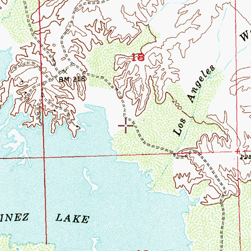Topographic Map of Martinez Lake Census Designated Place, AZ