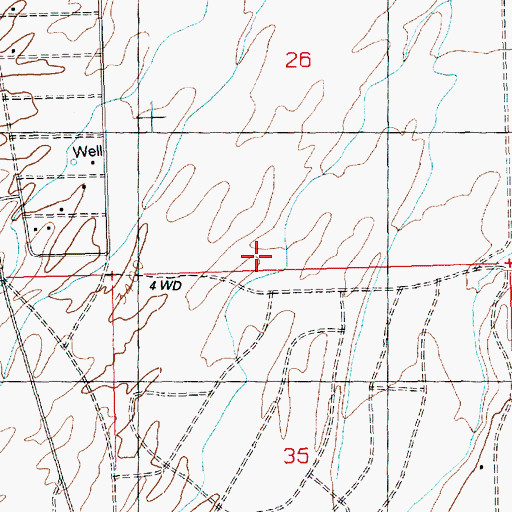 Topographic Map of Meadview Census Designated Place, AZ