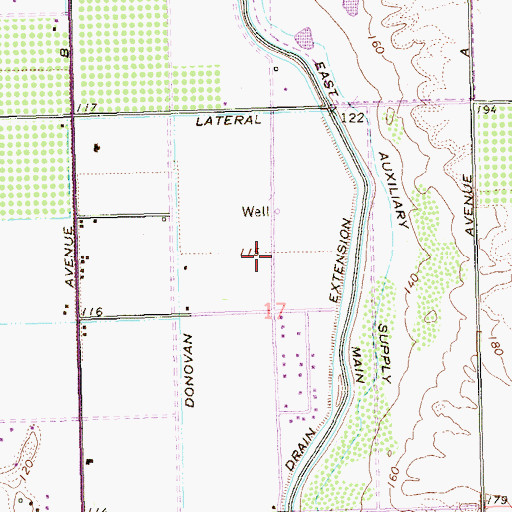 Topographic Map of Padre Ranchitos Census Designated Place, AZ