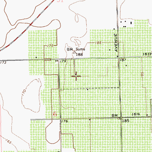 Topographic Map of Rancho Mesa Verde Census Designated Place, AZ
