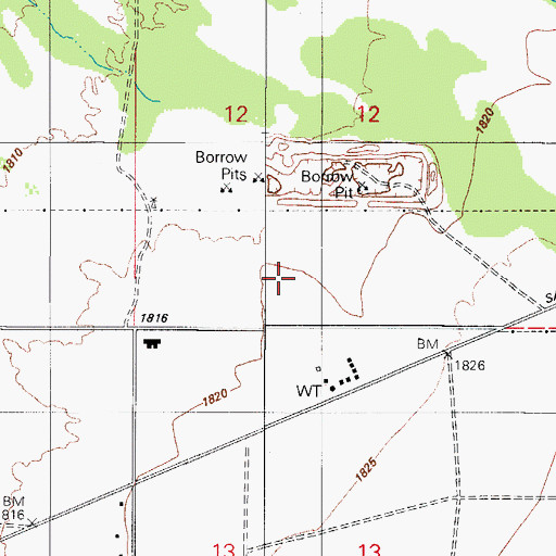 Topographic Map of Red Rock Census Designated Place, AZ