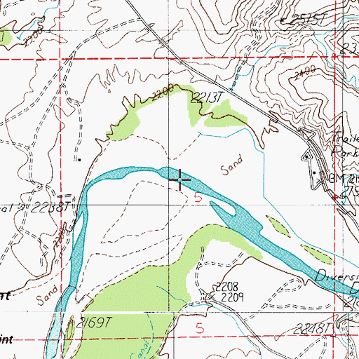 Topographic Map of Rock House Census Designated Place, AZ
