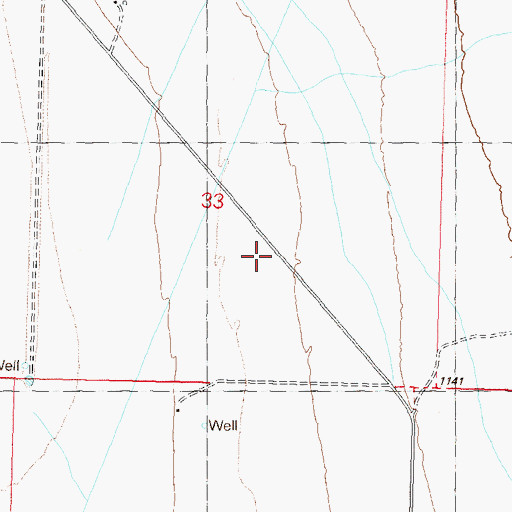 Topographic Map of Vicksburg Census Designated Place, AZ