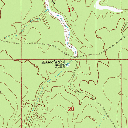 Topographic Map of Association Tank, AZ