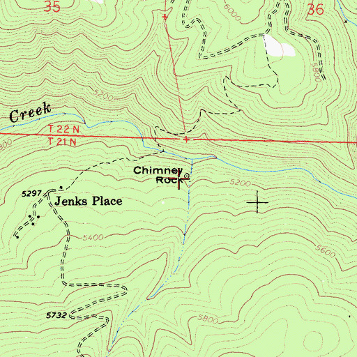 Topographic Map of Chimney Rock, CA