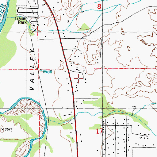 Topographic Map of York Census Designated Place, AZ