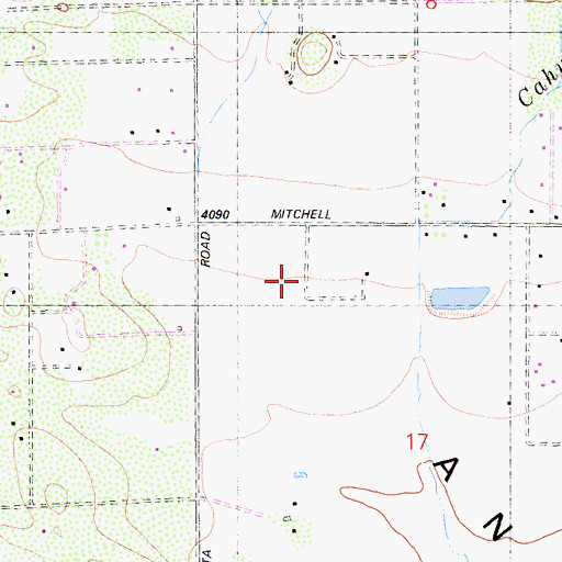 Topographic Map of Anza Census Designated Place, CA