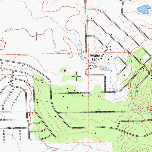 Topographic Map of California Pines Census Designated Place, CA