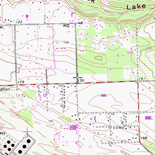 Topographic Map of Callender Census Designated Place, CA