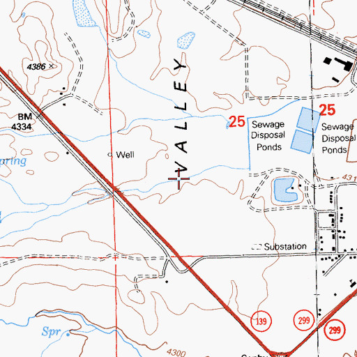 Topographic Map of Canby Census Designated Place, CA
