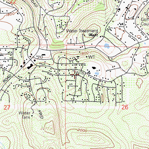 Topographic Map of Clearlake Riviera Census Designated Place, CA