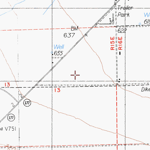 Topographic Map of Desert Center Census Designated Place, CA